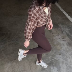 leggings with straps Brown