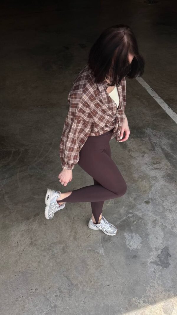 leggings with straps Brown