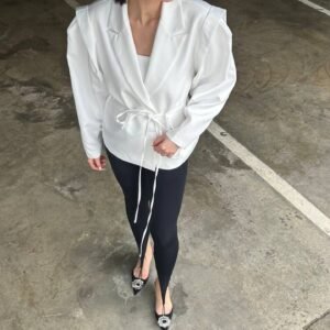 leggings with straps(Finger) Black