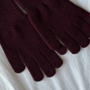 Burgundy gloves