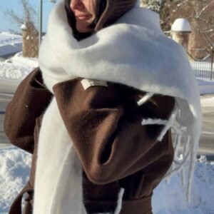 White cashmere scarf