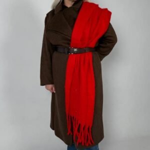 Red cashmere scarf