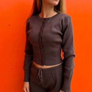 Soft knit set chocolate