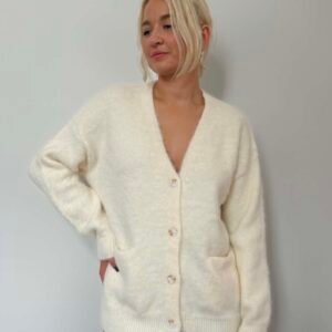 Fluffy cardigan cream